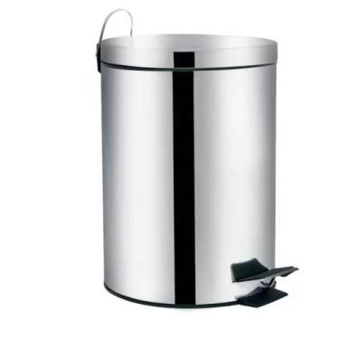 Imagem de Lixeira Ágata 5 Litros Com Pedal  Inox  - Mor - Metalurgica Mor S.A.