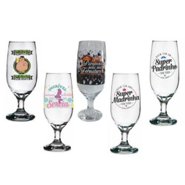 Imagem de Taça Vidro Cerveja Chopp Modelos Variados 300ml - Brasfoot, Formatura
