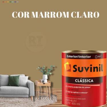 Imagem de Tinta Para Parede Marrom Suvinil Clássica Premium Antimofo 800ml, Marr