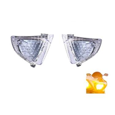 Imagem de TOPZONE Adequado para Suzuki GSX-R600/GSX-R750 (ano 2006-2007); GSX-R1000 (ano 2005-2006 lâmpadas LED de motocicleta + lâmpada piscante de pisca-pisca frontal (transparente)