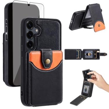 Imagem de Asuwish Capa de telefone para Samsung Galaxy S23 5G capa carteira celular compatível com Magsafe protetor de tela de vidro temperado Slim Stand compartimento para cartão de crédito S 23 23S GS23 G5