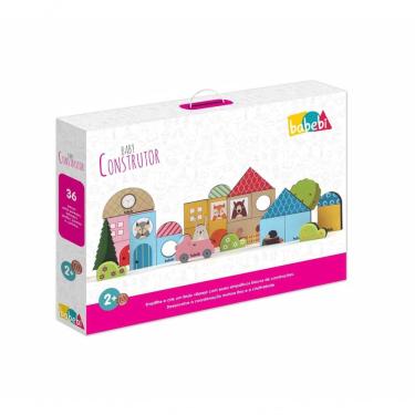 Imagem de Brinquedo De Montar Baby Construtor Peças Em Madeira - Babebi