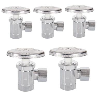 Imagem de Midline Valve Válvula de parada de abastecimento de água 71138QS-OM-5 com roda de várias voltas; Desligamento angular para vaso sanitário, pia, máquina de lavar louça, aquecedor; compressão 3/20.3 cm