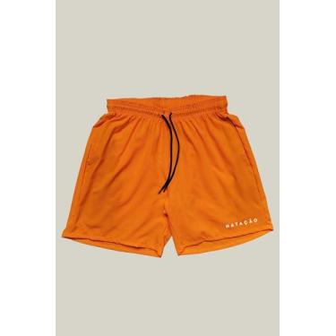 Imagem de Shorts Masculino Elastano Premium WSS Natação - WSS Brasil, P, Laranja