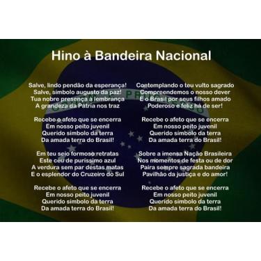 Imagem de Painel Educativo em Lona Hino a Bandeira Nacional Bandeira do Brasil T