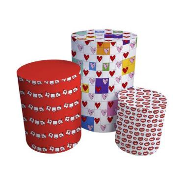 Imagem de Trio Capas Para Cilindro Versátil Festa Junina Correio Elegante  C/ El