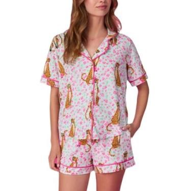 Imagem de Conjunto de pijamas femininos Yiulangde Y2k com estampa floral de tigr
