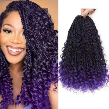 Imagem de Crochet Hair Yewell Goddess Box Braids Boho Curly 14", 9 pacotes