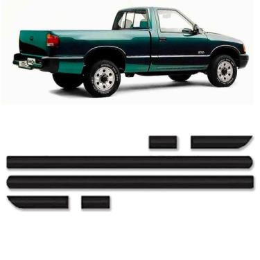 Imagem de Jogo Friso Lateral S10 Cabine Simples 1995 A 2000 6pcs Preto - SP ACES