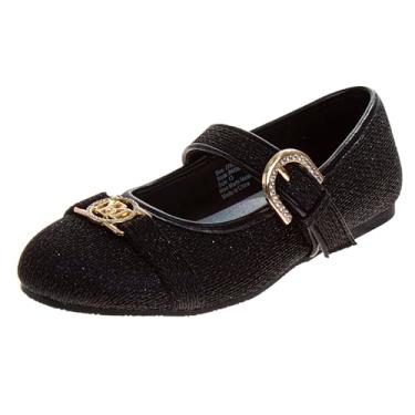 Imagem de Josmo Sandálias femininas Mary Jane Fashion Classic Slip-On Formal Flats (Tamanho Criança Pequena - Criança Grande), Preto, 15