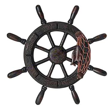 Imagem de Ormental Náutico Casa de madeira Barco Volante Decoração de parede, 32x3x32cm