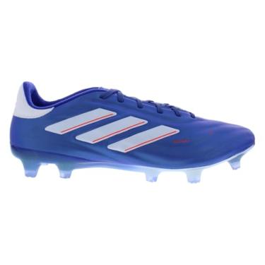 Imagem de adidas Tênis unissex adulto Copa Pure Ii Pro Firm Ground, Azul lúcido, branco nuvem, vermelho solar, 12 Women/11 Men