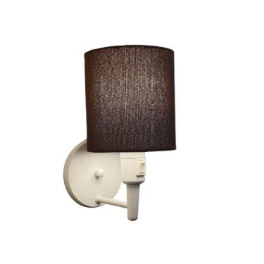 Imagem de Arandela Cilíndrica Md-2030 Branca Com Liga E Desliga Cúpula Café - Bivolt