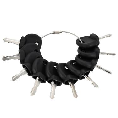 Imagem de Tendparts 10 peças 14607 chaves de ignição 14603 14707 45501 5755124 8035807 compatível com JLG Bobcat Bomag Terex Ford New Holland capa empilhadeira trator representante para escavadeira Volvo JCB