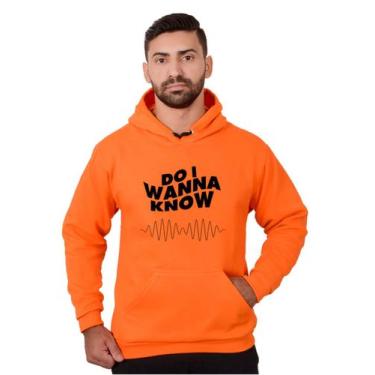 Imagem de Blusa Moletom Banda Masculina Rock Com Bolso e Capuz Laranja - Methodi
