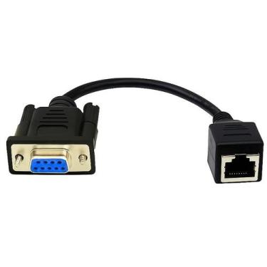 Imagem de Cabo Adaptador Serial DB9 Fêmea para RJ45 Fêmea - Rabicho - Penton
