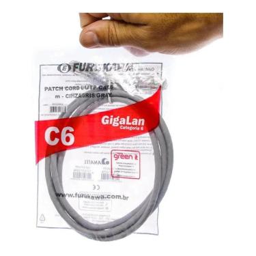 Imagem de Patch Cord Cat6 Gigalan Cinza 2,50 Metros Furukawa
