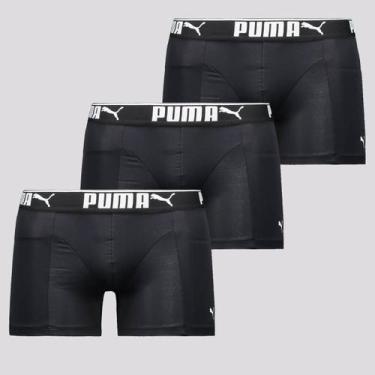 Imagem de Kit 3 Cuecas Puma Boxer Preta, EG