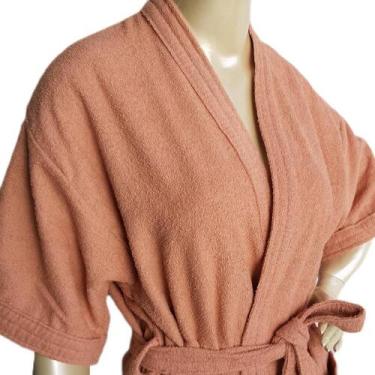 Imagem de Roupão Banho Adulto Atoalhado Algodão Feminino Masculino Robe M GG - M