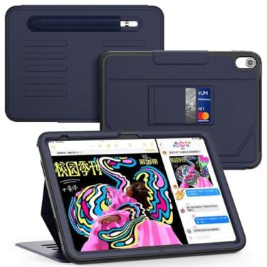 Imagem de Lainergie Capa para iPad (A16) 11ª geração 28.9 cm/iPad 10.9 cm, suporte magnético fino e multi-ângulos e hibernar/despertar automático com suporte para caneta e slot para cartão para iPad 11ª/10ª