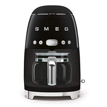 Imagem de Smeg Máquina de café por gotejamento DCF02BLUK, modo de início automático, filtro reutilizável, visor digital, sistema anti-gotejamento, opção de intensidade de aroma, tanque de 1,4 litros, preto