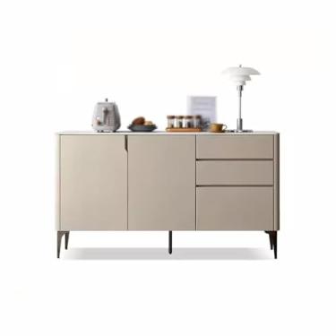 Imagem de URGDWEKJY Armário buffet de madeira maciça ardósia aparador armário de cozinha armário de armazenamento luz luxo armário de chá casa parede lateral aparador