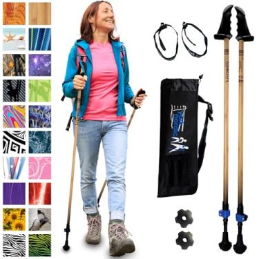 Imagem de York Nordic Bastões de caminhada motivadores para equilíbrio e reabilitação - Pegas de estabilidade patenteadas - leves, ajustáveis e dobráveis - 2 peças ajustáveis com fechaduras giratórias - Alturas