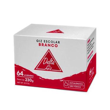 Imagem de Giz Escolar Comum Branco com 64 Palitos - Delta 0002