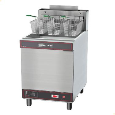 Imagem de Fritador A Óleo Metalcubas FOG 3 Cestos Premium A Gás 45L 220V 24389