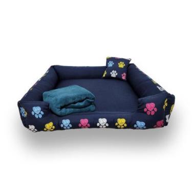 Imagem de cama para cachorro caminha 70x70cm cama pets até 15 kg caminha de cach