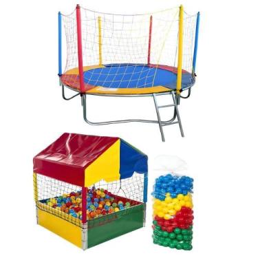 Imagem de Cama Elástica Pula Pula 2,30m Premium Piscina de Bolinhas 1,00m 500 Bo