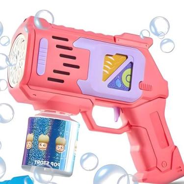 Imagem de Lança Bolhas de Sabão Arminha Automática Brinquedo Infantil Máquina Bo
