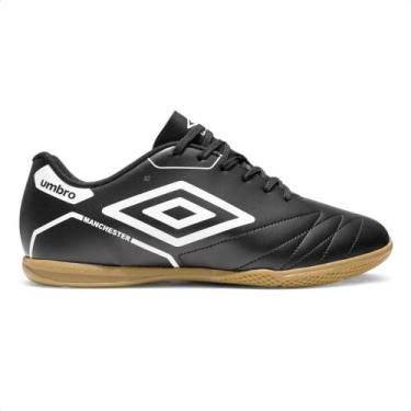 Imagem de Chuteira Futsal Umbro Manchester Masculino, 40, Preto, Branco