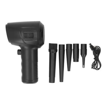 Imagem de Espanador de ar comprimido 51000 RPM Soprador de poeira portátil Espanador de ar elétrico para teclados de computador Ventiladores de carros ABS 6000mAH Bateria 5 bicos incluídos