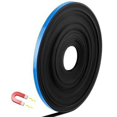 Imagem de AmazingSpark Tiras finas de rolo de fita magnética, 1/10.2 cm x 80 cm, divisórias magnéticas, quadro branco, linha de marcação de fita decorativa gráfica para sala de aula, acessórios de arte de