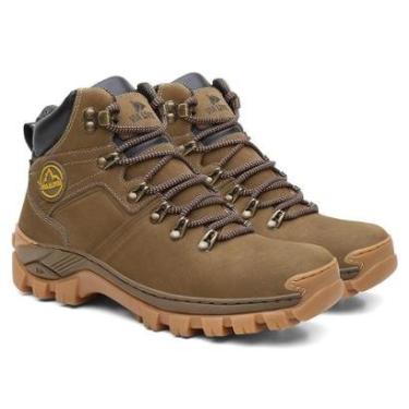 Imagem de Bota de Couro Adventure Masculina Confortável e Estável para Caminhadas e Viagens-Masculino