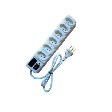 Imagem de Filtro De Linha Preto 6 Tomadas Extensão Elétrica Régua Elétrica