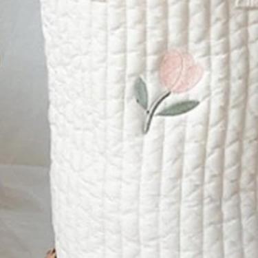 Imagem de EBTOOLS Saco de Armazenamento de Fraldas Em Forma de Balde de Algodão Puro, Organizador de Fraldas Bordado Bonito para Carrinho de Criança, Grande Capacidade, Fácil de Limpar para Os Pais (Padrão de