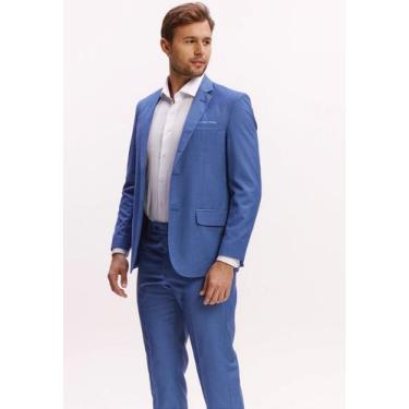 Imagem de Terno Masculino Slim Poliviscose Denim Azul Claro Jordhan, Azul claro,