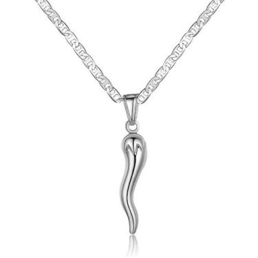 Imagem de Colar feminino com pingente de pimenta chili banhado a ouro 14K, banhado a prata, ajustável, moderno, delicado, joia de presente, one size, Cobre, Sem Pedra Preciosa
