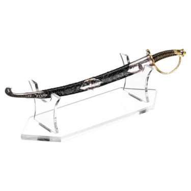 Imagem de 1 par de suporte de sabre de luz de acrílico para mesa de sabre de luz fixo, suportes de exibição para exibição de posicionamento de espada de sabre de luz, transparente