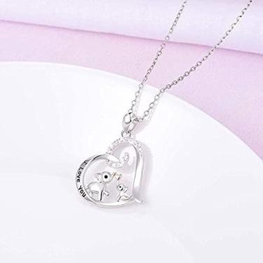 Imagem de Presentes de Natal para mãe, dia das mães, aniversário para esposa, namorada, filha, coração, flores, colares para esposa tia e filha, regular, Aço inoxidável, Sem Pedra Preciosa