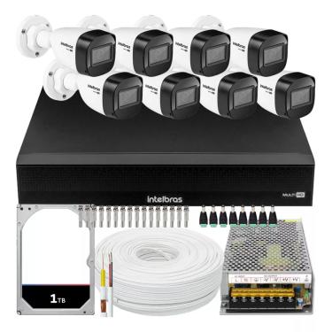 Imagem de Kit Intelbras 8 Câmeras Vhd 1130 30m Dvr De 16 Canais 1016c com hd 1tb