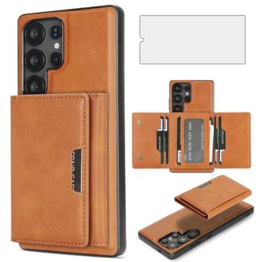 Imagem de Asuwish Capa de telefone para Samsung Galaxy S25 Ultra 5G carteira magnética destacável com protetor de tela e suporte de cartão de crédito de couro PU slot para celular S25Ultra 25S S 25 25Ultra 6.9