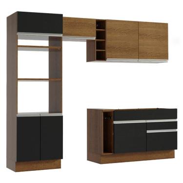 Imagem de Cozinha Jade com Armário e Balcão sem Tampo e Pia Madesa