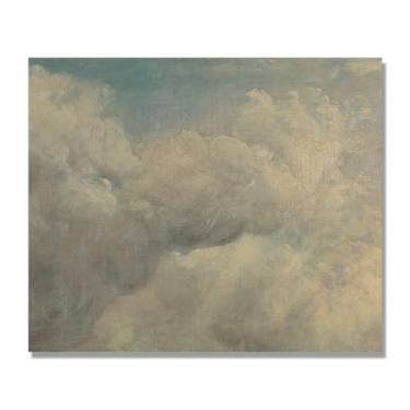 Imagem de NHLDZYH Arte de parede John Constable, (Cloud Study 9), pôster de pinturas famosas, decoração de parede com impressão de imagem retrô de romantismo. Apenas tela 60 x 72 cm - 23,6 x 28,3 pol