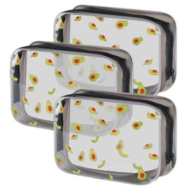 Imagem de Rluahxnby 3 pacotes de necessaire transparente aprovado - bolsa de maquiagem transparente para mulheres e homens à prova d'água bolsa de tamanho de um litro bolsa de transporte compatível com