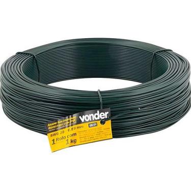 Imagem de Arame Revestido com PVC p/ Cercado Verde BWG20 1kg Vonder