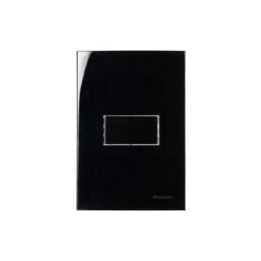 Imagem de Interruptor Simples Margirius Sleek 10a Com Placa 4x2 Preto Ebony Preto