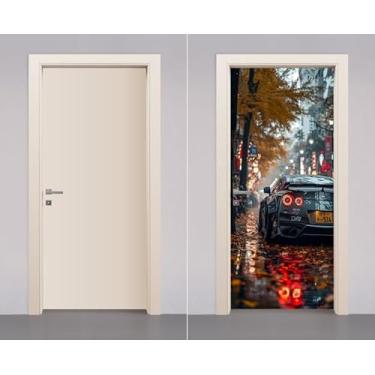 Imagem de Adesivo Envelopamento Decorativo de Porta Madeira Super Carro Tunnig Drift Japan (90cm)